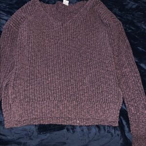 Maroon v-neck sweater